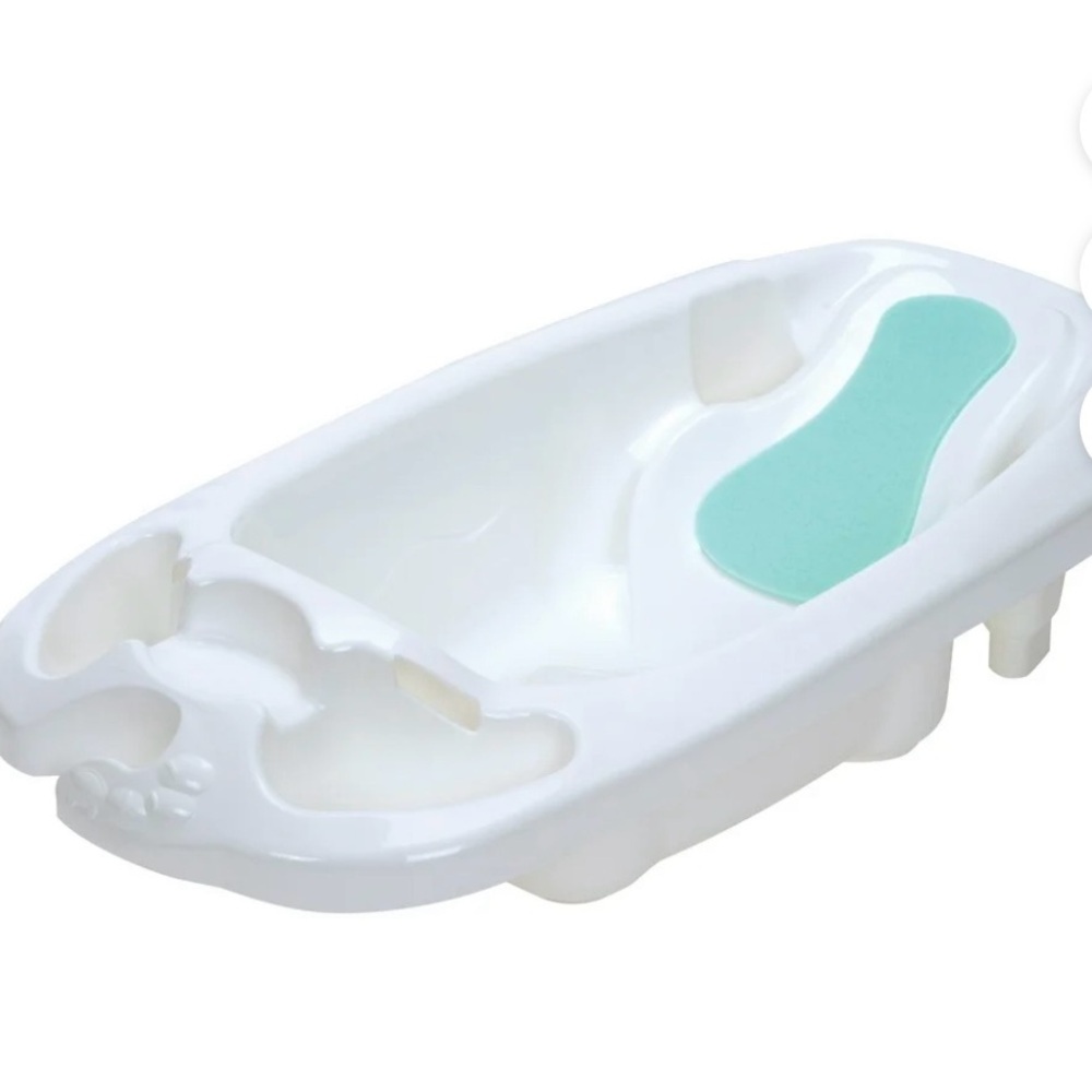 Baby Bath Tub with Soft Teal Cushion